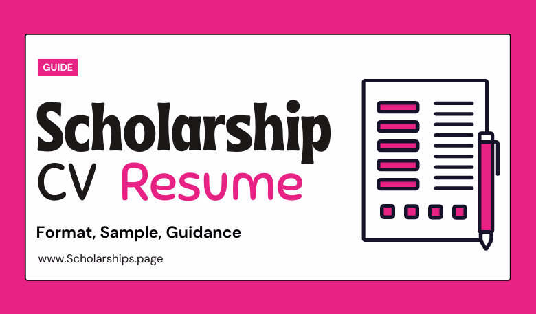 Outstanding Scholarship Resume (CV) Sample for Applicants