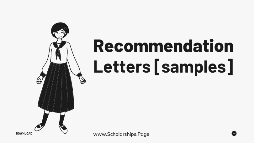 Recommendation Letter from Your Professor for Scholarships & Admissions Application