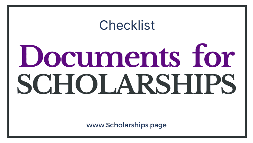 Documents Set for Scholarship Application Go Through the List